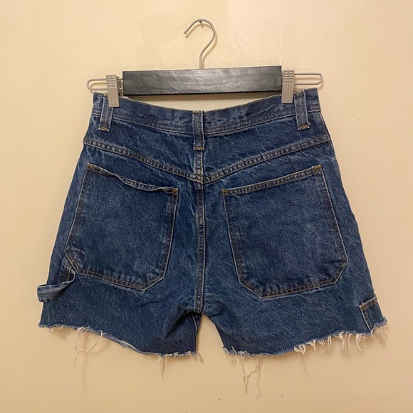 J galt dark wash high waisted skater mid thigh denim short - Picture 3 of 6